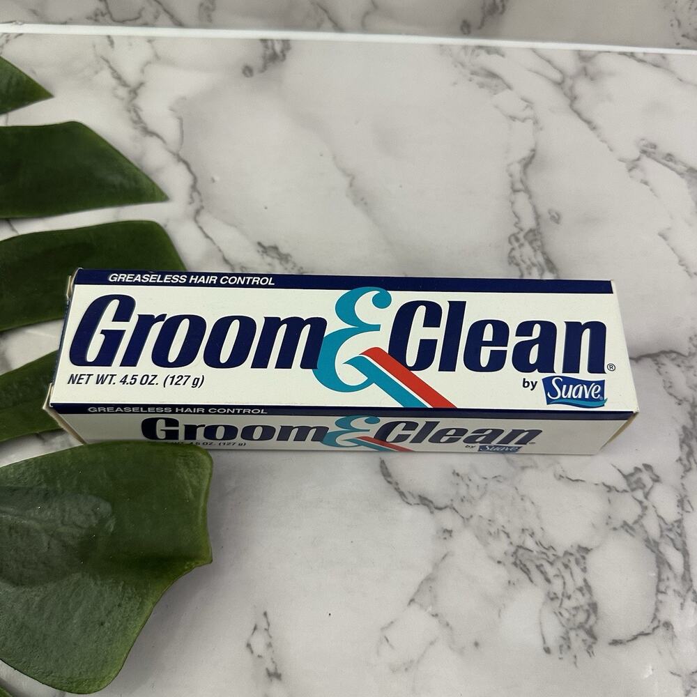 Suave Groom and Clean Greaseless Hair Control Gel 4.5 Oz Tube Box Original New